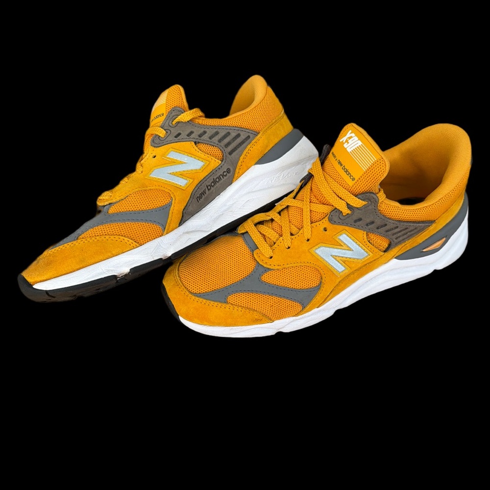 New Balance X-90 Vibrant Orange and Gray Athletic Shoes men’s size 10.5 EUC 1X
